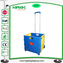 Roulement de boîte en plastique pliable Trolley Bagages caddie